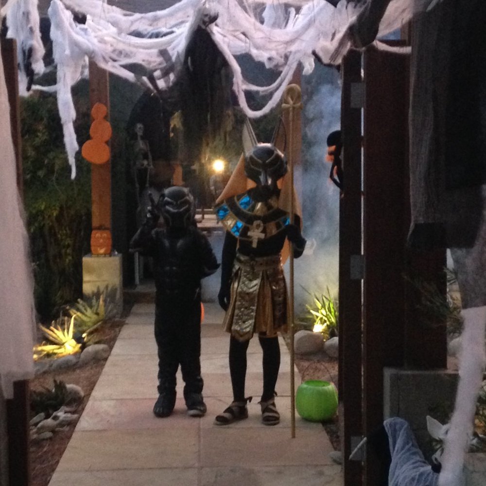 Homemade kids Ra costume